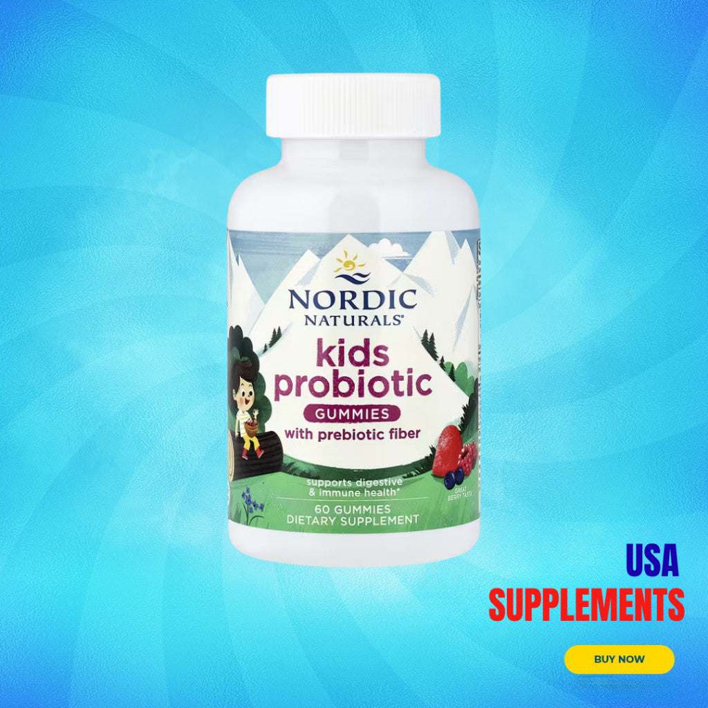 USA Supplements | Nordic Naturals, Kids Probiotic Gummies ( Supports Digestive & Immune Health )