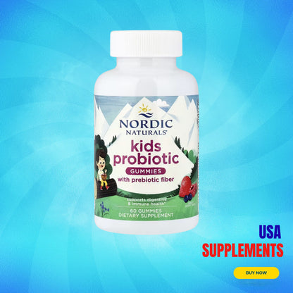 USA Supplements | Nordic Naturals, Kids Probiotic Gummies ( Supports Digestive & Immune Health )