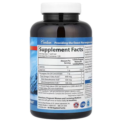 USA Supplements | Carlson, Mother's DHA, 500 mg, 120 Soft Gels ( Women's Health )