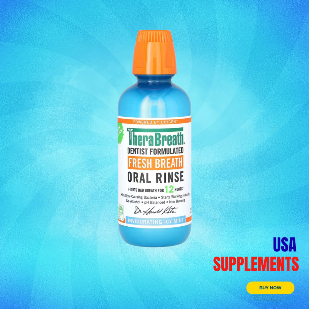 USA Supplements | TheraBreath, Fresh Breath Oral Rinse ( Long‑Lasting Fresh Breath )