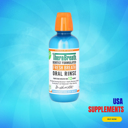USA Supplements | TheraBreath, Fresh Breath Oral Rinse ( Long‑Lasting Fresh Breath )