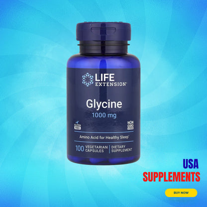 USA Supplements | Life Extension, Glycine ( Amino Acid for Healthy Sleep )