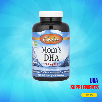 USA Supplements | Carlson, Mother's DHA, 500 mg, 120 Soft Gels ( Women's Health )