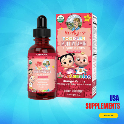 USA Supplements | MaryRuth's, Cocomelon, Toddler Multivitamin ( Supports Immune )