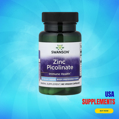 USA Supplements | Swanson, Zinc Picolinate ( Supports Immune Health and Daily Wellness )