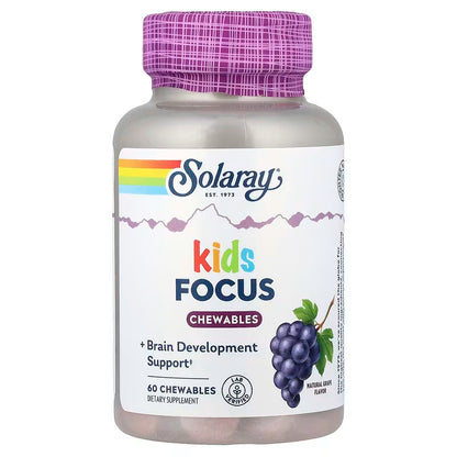 USA Supplements | Solaray, Kids Focus Chewables ( Brain Development Support )