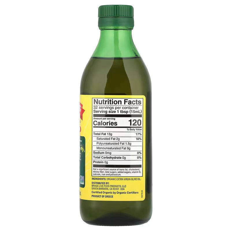 USA Supplements | Bragg, Organic Extra Virgin Olive Oil, 16 fl oz