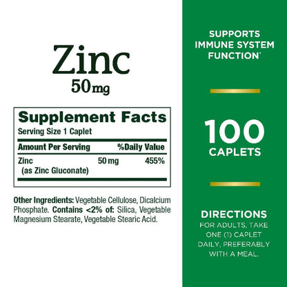 LowCostPh | Nature's Bounty, Zinc, 50 mg, 200 Tablets |  for Immune System Support