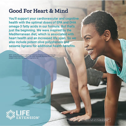 USA Onhand | Life Extension, Super Omega-3 EPA/DHA Fish Oil Sesame Lignans & Olive.