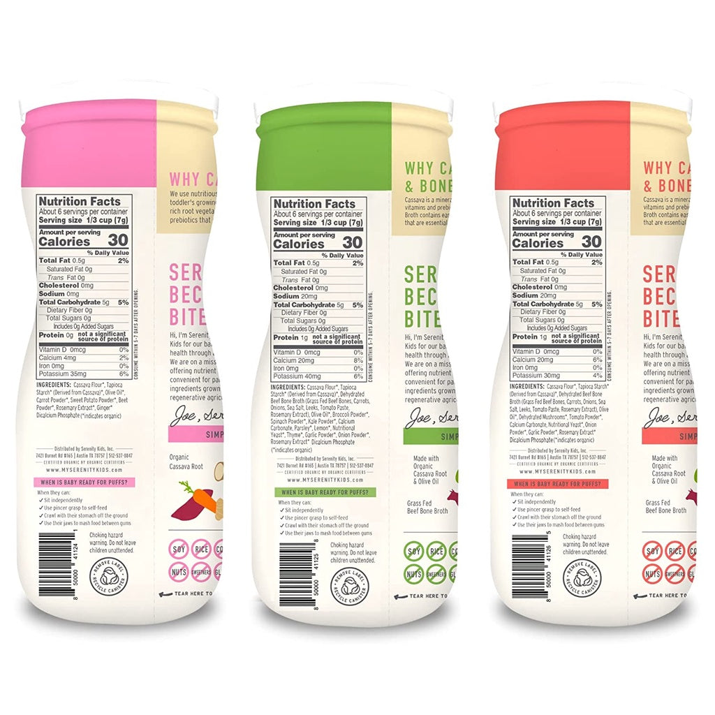 Low Cost Ph | Serenity Kids, Grain Free Puffs, Tomato & Mushroom, 1.5 oz (43 g)