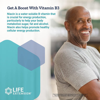 LowCostPH | Life Extension, Vitamin B3 Niacin, 500 mg, 100 Capsules