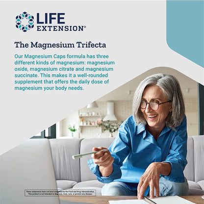 LowCostPH | Life Extension, Magnesium Caps, Magnesium Citrate Gluten FreeNon-GMO LE Certified.