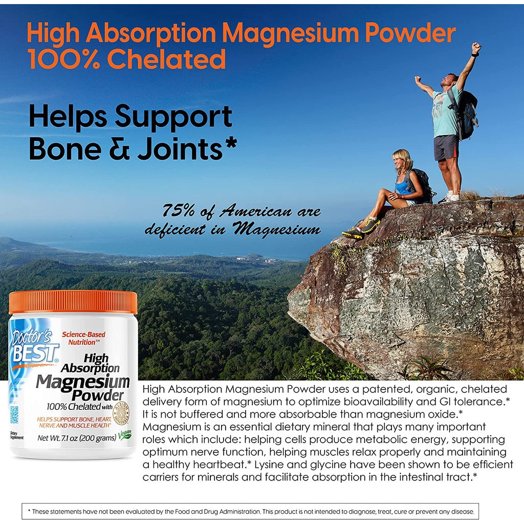 LowCostPH | Doctor's Best, High Absorption Magnesium, 100 mg, 120 | 240 Tablets | Powder, 7.1 oz