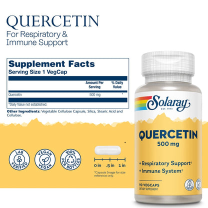 LowCostPh | Solaray, Quercetin, 500 mg, Mega Quercetin, 600 mg, VegCaps, Natural Factors, Quercetin,