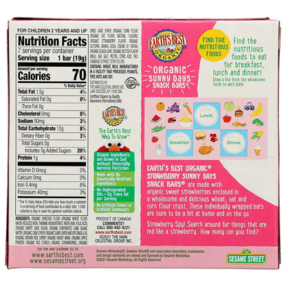 Low Cost PH | Earth's Best, Organic Sunny Days Snack Bars, Strawberry, 8 Bars, 0.67 oz (19 g) Each