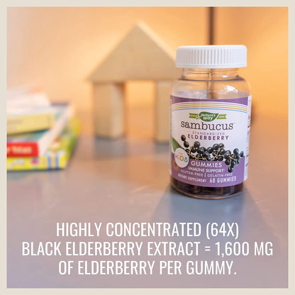 USA Onhand | Nature's Way Immune Support Sambucus Gummies for Kids and Adult Elderberry
