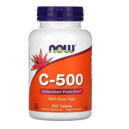LowCostPh | NOW Foods, C-1000, C-500 with RoseHips | C-500, Calcium Ascorbate-C, 250 Capsules