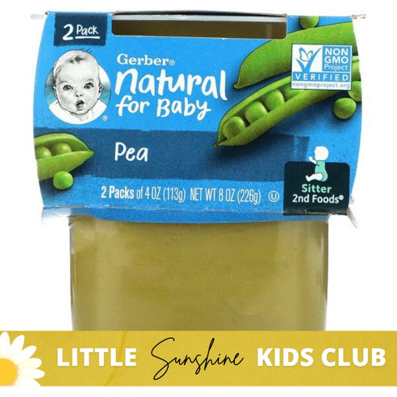 Little Sunshine | Gerber Puree, 2nd Food Baby, 2 Pack, 4 oz (113 g) Each Puree