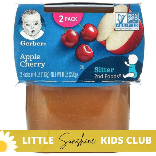Little Sunshine | Gerber Puree, 2nd Food Baby, 2 Pack, 4 oz (113 g) Each Puree
