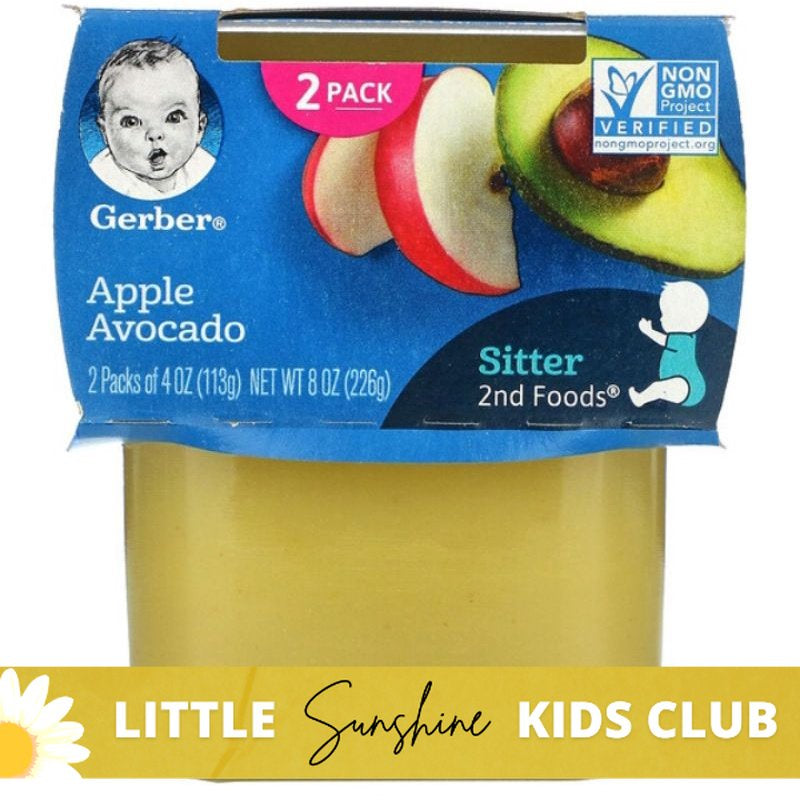 Little Sunshine | Gerber Puree, 2nd Food Baby, 2 Pack, 4 oz (113 g) Each Puree