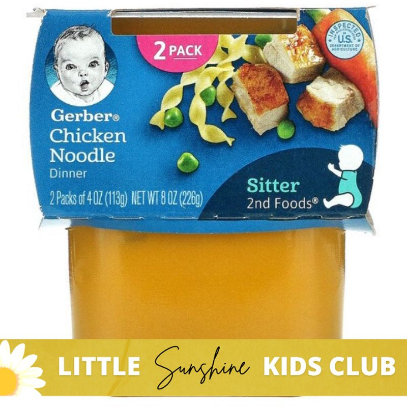 Little Sunshine | Gerber Puree, 2nd Food Baby, 2 Pack, 4 oz (113 g) Each Puree