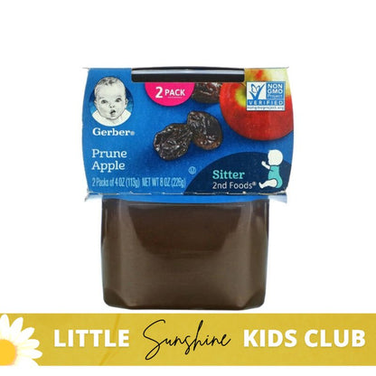 Little Sunshine | Gerber Puree, 2nd Food Baby, 2 Pack, 4 oz (113 g) Each Puree
