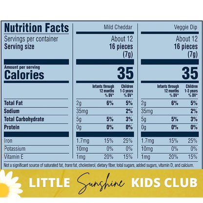 LittleSunshine | Gerbers, Snacks for Baby, Lil' Crunchies, Baked Grain Snack, Wheels 8+Months,(42 g)