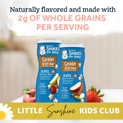 Little Sunshine | Gerbers Puffs, Puffed Grain Snack, 8+ Months,, 1.48 oz (42 g) Baby Snacks