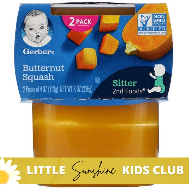 Little Sunshine | Gerber Puree, 2nd Food Baby, 2 Pack, 4 oz (113 g) Each Puree
