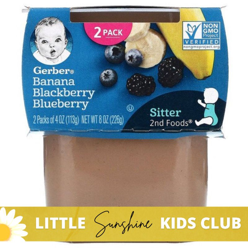 Little Sunshine | Gerber Puree, 2nd Food Baby, 2 Pack, 4 oz (113 g) Each Puree
