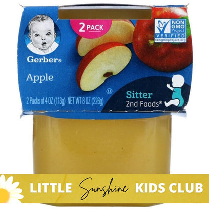Little Sunshine | Gerber Puree, 2nd Food Baby, 2 Pack, 4 oz (113 g) Each Puree