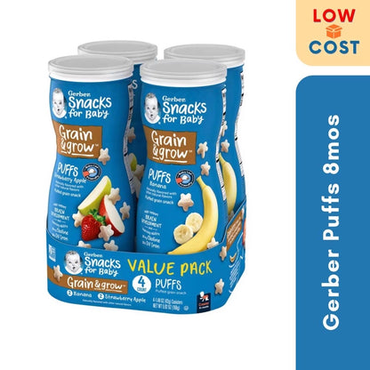 LowCostPH | Gerber Baby Snacks Grain & Grow™ Whole Grain, Puffs Iron Rich Choline  Brain Development