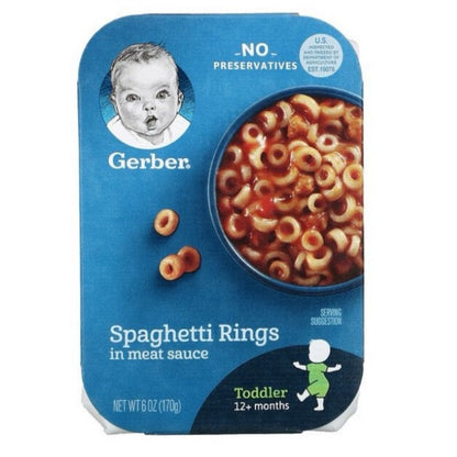 Low Cost PH | Gerber, Mealtime for Toddler Spiral, Ring Pasta, Yellow Rice, in Meat Sauce 6g Protein