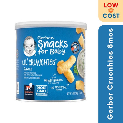 LowCostPH | Gerber, Lil' Crunchies, 8+ Months, Veggie Dip, Ranch, Garden Tomato, Apple Baby Snacks