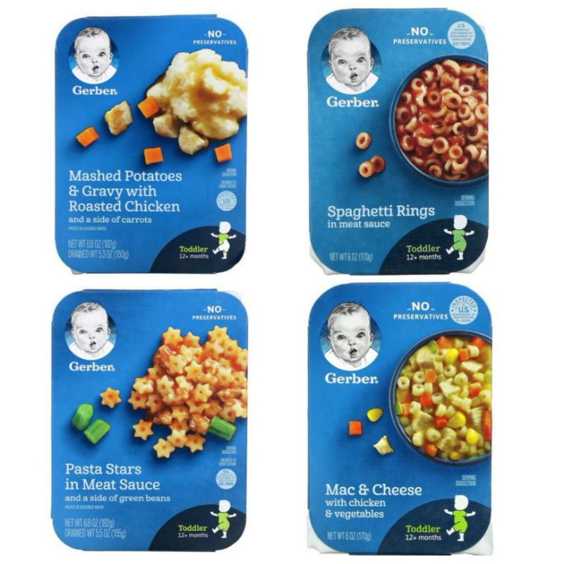 Low Cost PH | Gerber, Mealtime for Toddler Spiral, Ring Pasta, Yellow Rice, in Meat Sauce 6g Protein