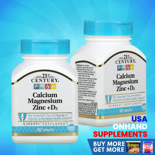 USA Onhand | 21st Century, Magnesium 250mg, calcium magnesium zinc d3 Dietary Supplements.