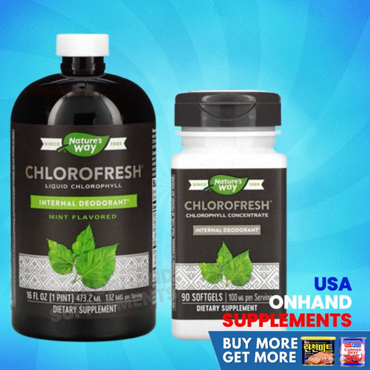 USA Onhand | Nature's Way, Chlorofresh, Liquid Chlorophyll, Mint, Concentrate Drops Oral Health.